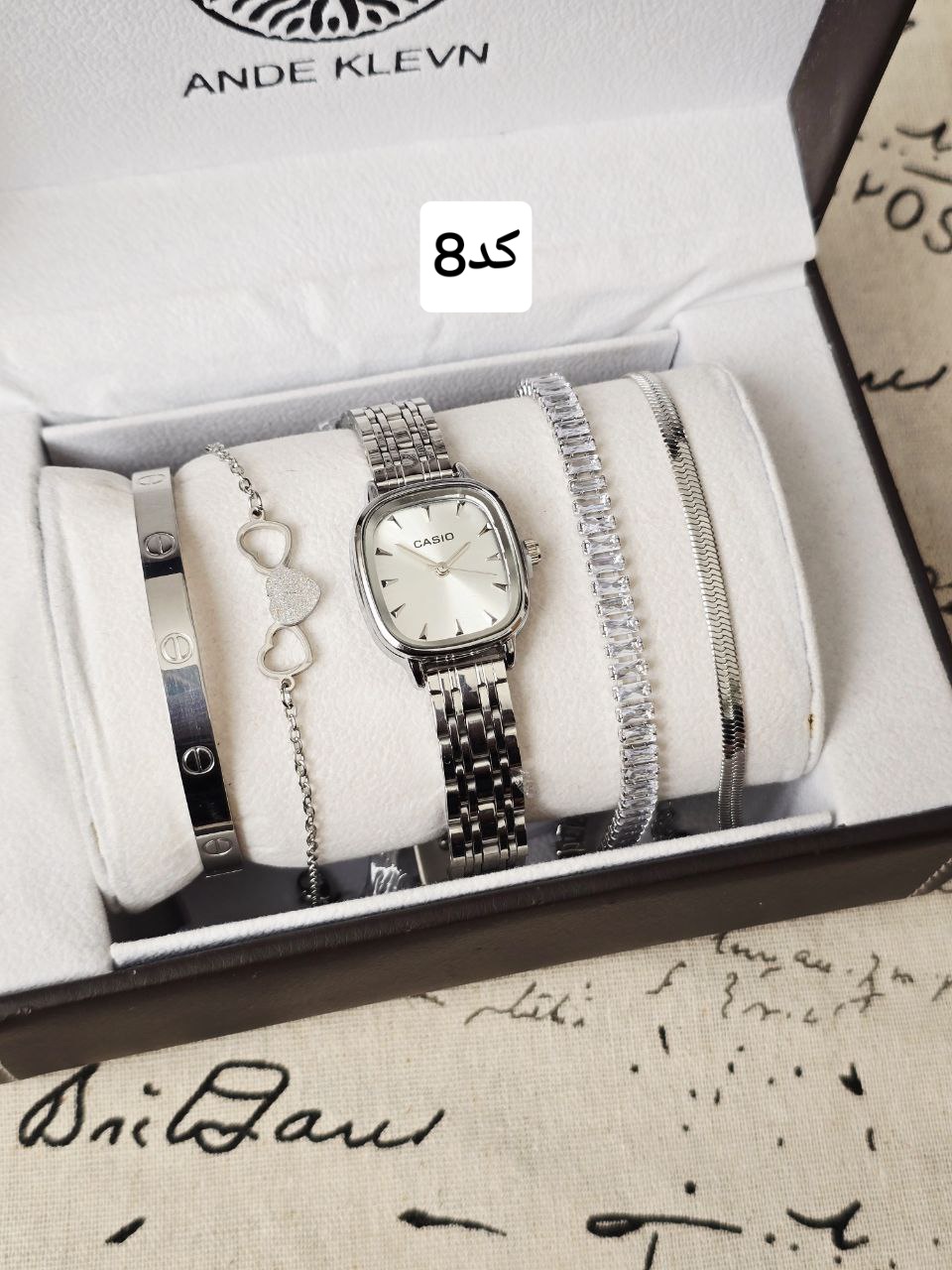 پک کادویی دخترانه زنانه ست ساعت و دستبند استیل رنگ ثابت ارسال رایگان - Image 8