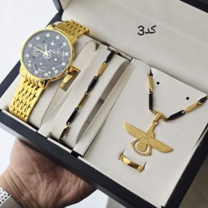 ست ساعت مردانه و پسرانه با گردنبند فروهر ارسال رایگان